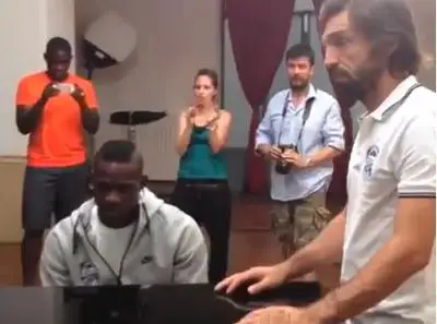 Mario Balotelli Playing the Italian National Anthem on the Piano
