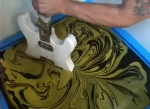 guitar swirling painting