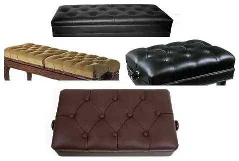 Leather Piano Bench Cushions