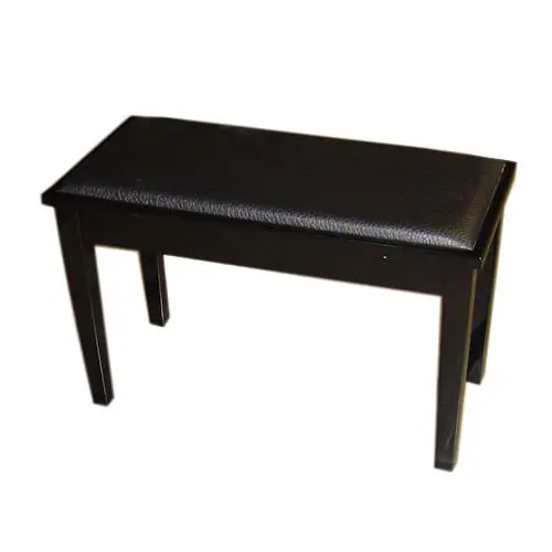 Traditional padded duet piano bench