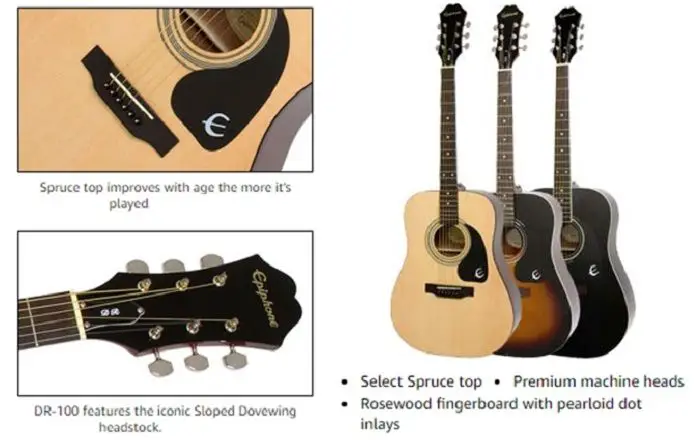 Epiphone DR-100 features