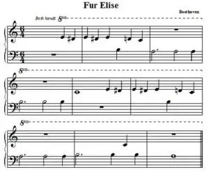fur elise piano notes