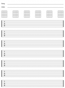 blank sheet tab for guitar