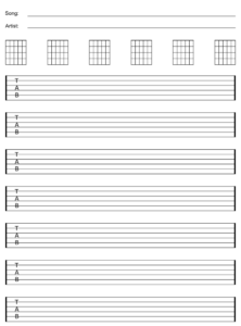guitar blank sheet tab sample