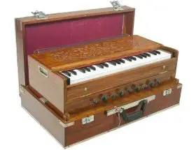 Harmonium keyboard, Indian musical instrument
