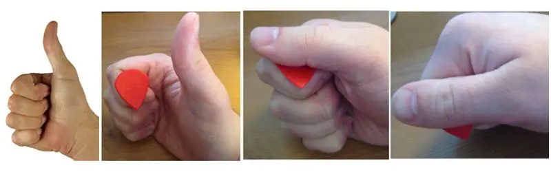 How to hold a guitar pick: steps