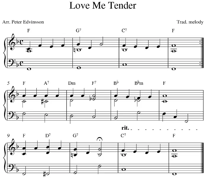 love me tender by elvis presley