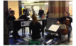 piano at amsterdam train station