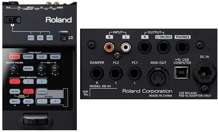Roland RD-64 digital piano features